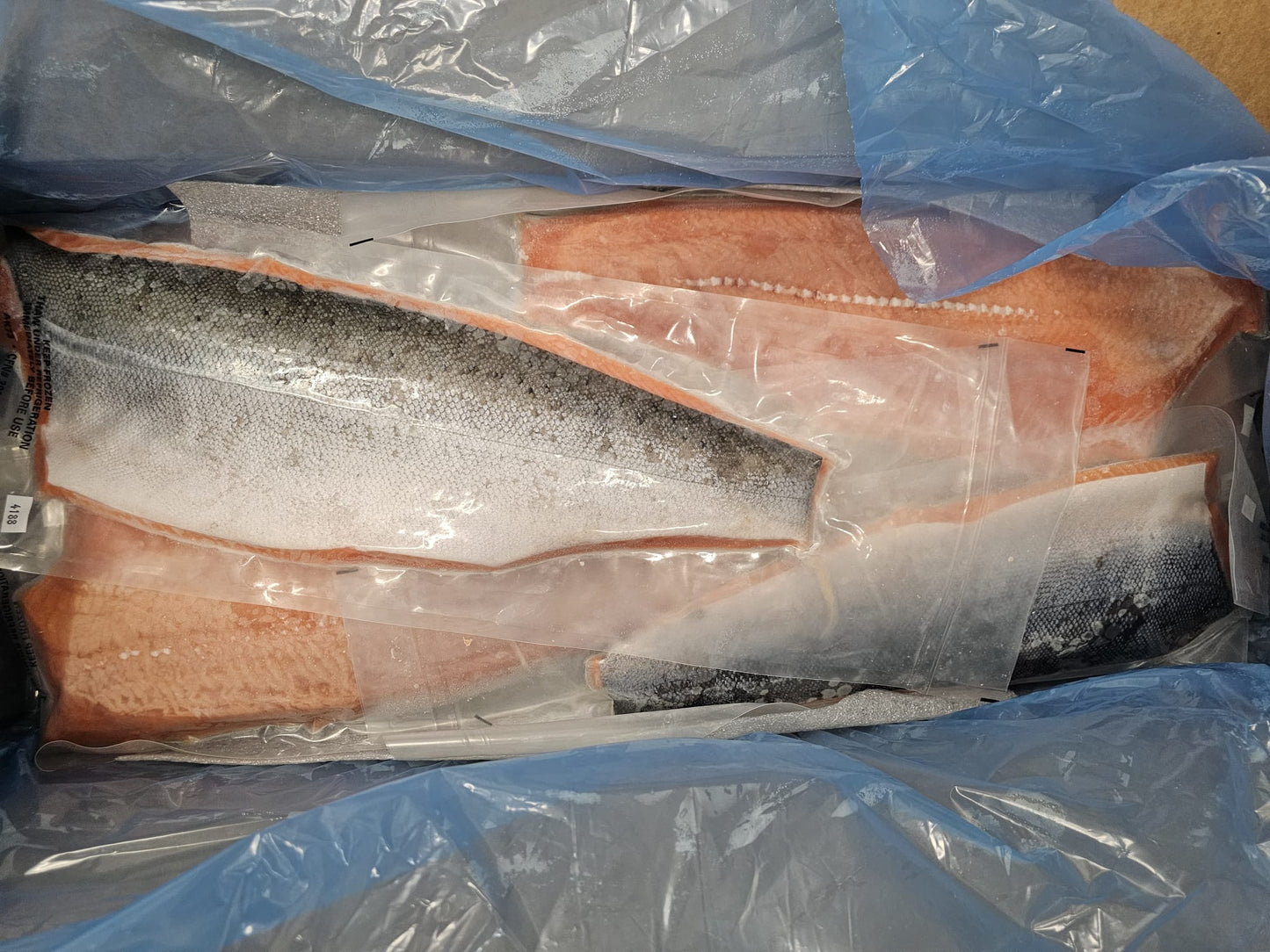 Frozen wild caught Alaskan King Salmon Fillet sashimi grade 1-1.5kg