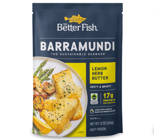 Frozen Better Fish Lemon Herb Butter Barramundi Portion 340g