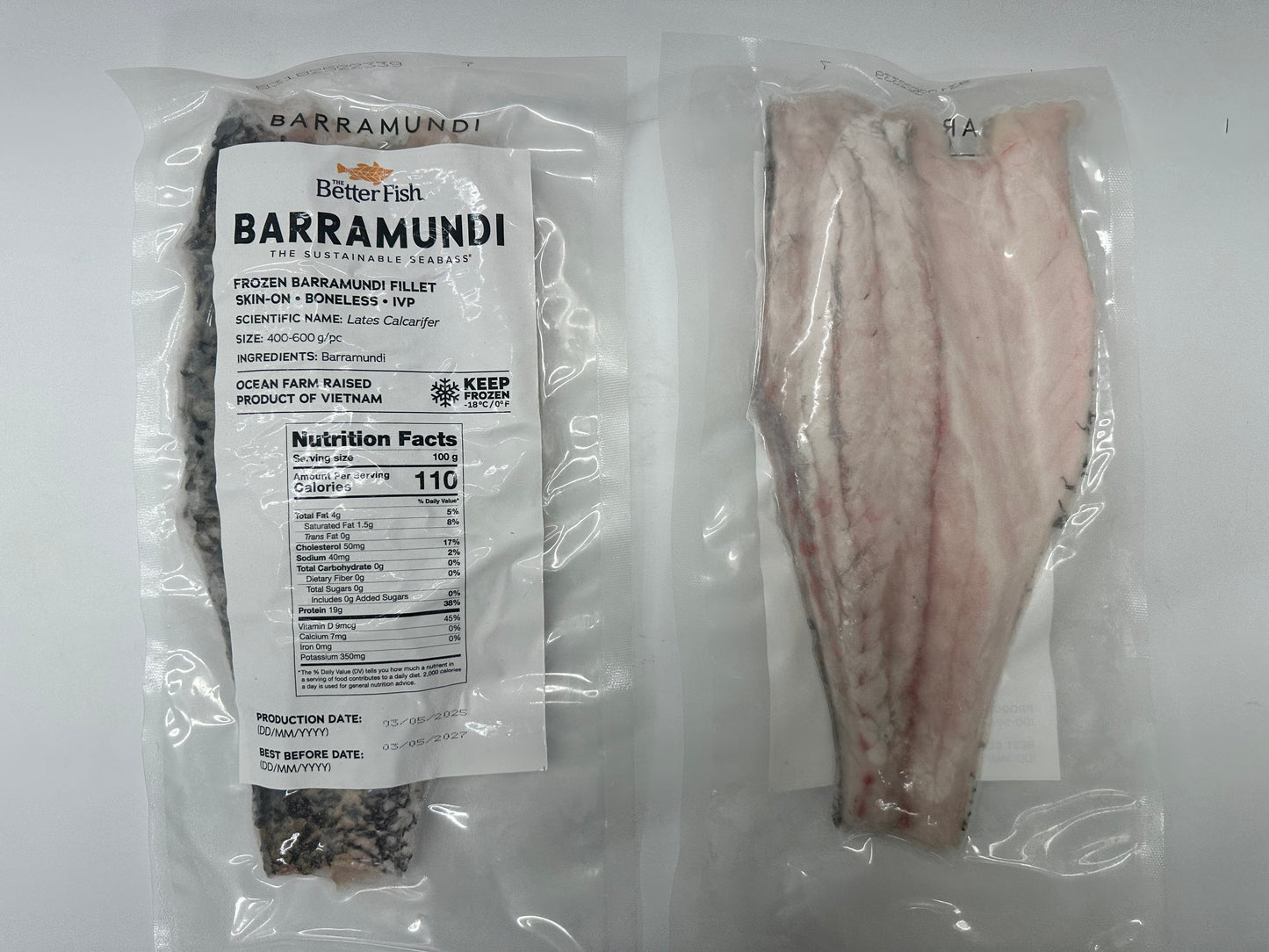 Frozen Simply Skin-on Barramundi Fillet 400-600g