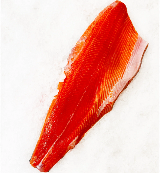 Frozen wild caught Alaskan King Salmon Fillet sashimi grade 1-1.5kg