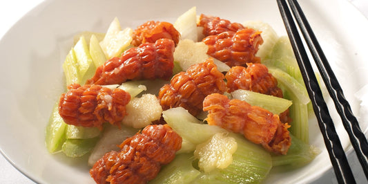 Hong Kong Stir-fried Red Sea Cucumber with Celery