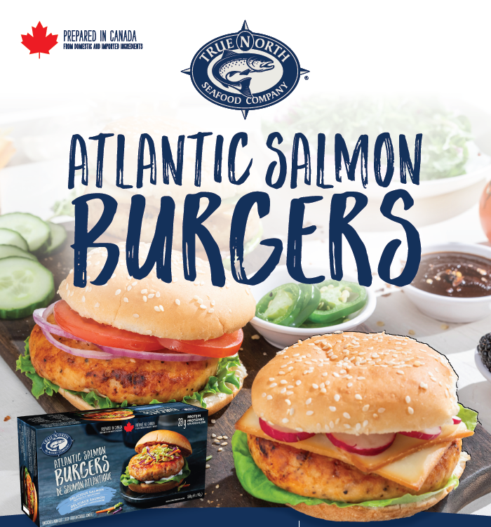 Frozen Canadian Salmon Burger 4 x 142g