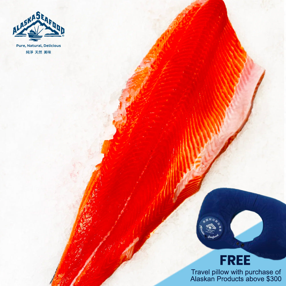 Alaskan Wild Caught King Salmon Fillet (1-1.5kg) - Sashimi Grade