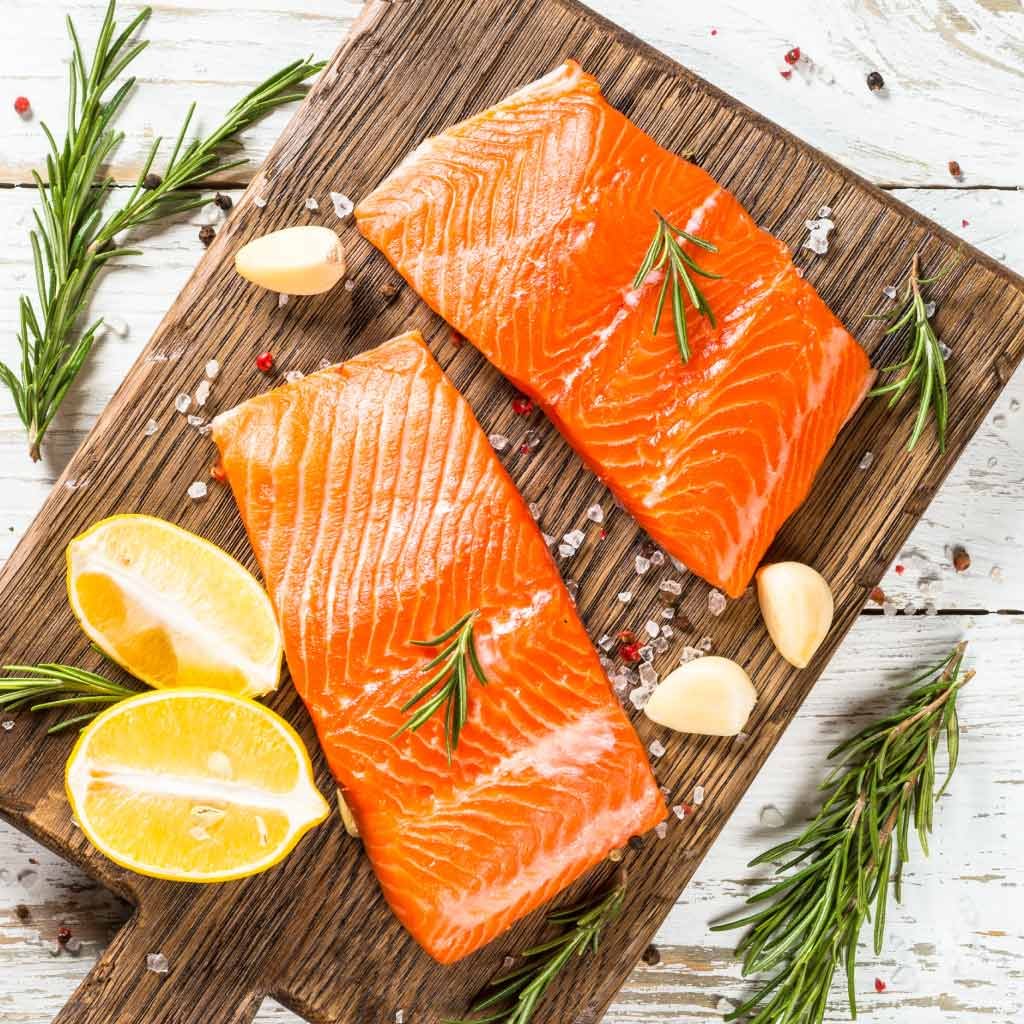 Frozen Norwegian Organic Salmon Portion Center Cut 125g