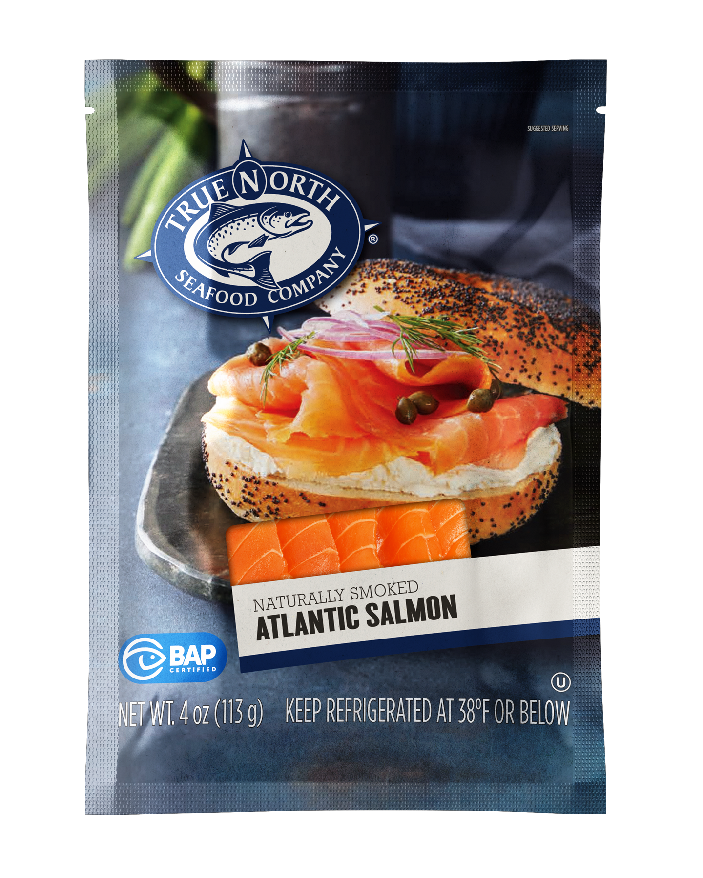 Frozen Canadian Naturally Smoked Atlantic Salmon 113g