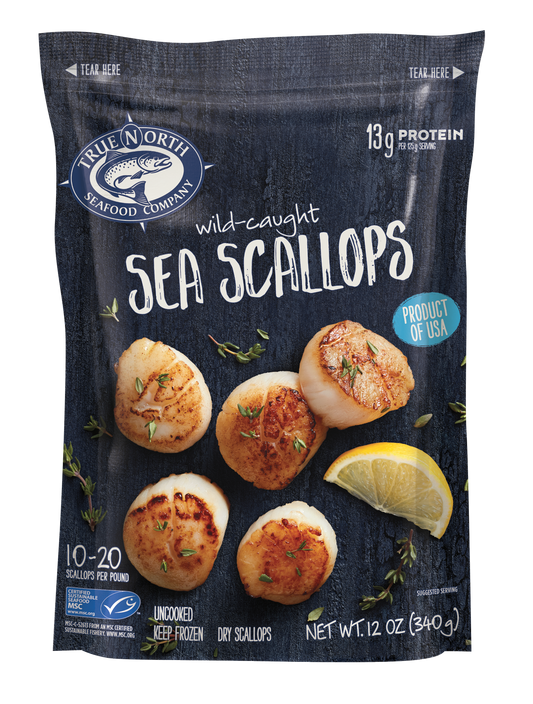 [NEW] Frozen wild caught Atlantic Sea Scallops 10/20 340g